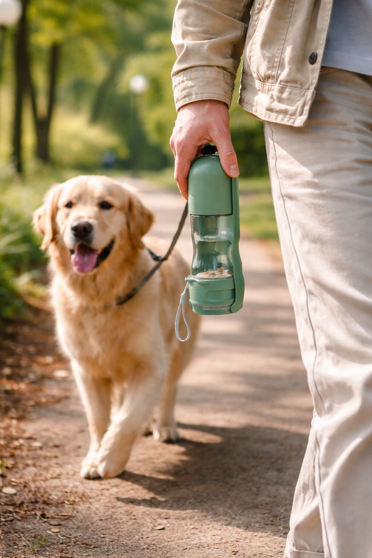 HydroPaw™ 2-in-1 Travel Bottle (Water + Treats)